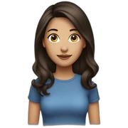 young brunette woman sticker