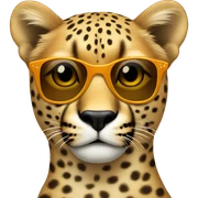 Cheetah wearing sunglasses sticker