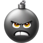 Cute angry bomb sticker