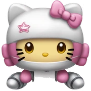 Avión hello kitty sticker