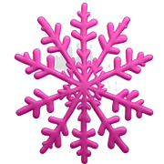 Pink snowflake sticker