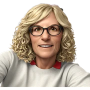 smiling blonde in santa hat sticker