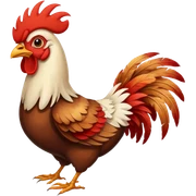 rooster flying glider sticker