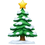 christmas tree with snow sticker