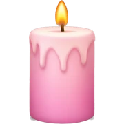 light pink candle sticker