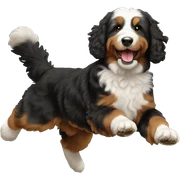 Bernedoodle flying sticker