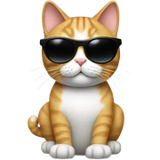 Cat with sunglasses sticker