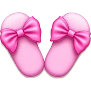 Pink slippers with bows sticker