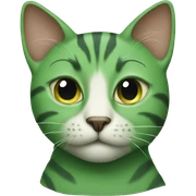 green cat sticker