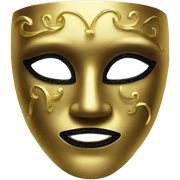 gold masquerade mask sticker