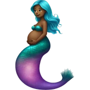Pregnant mermaid  sticker