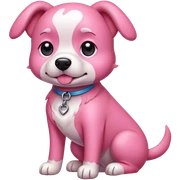 Dog pink sticker