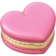 Heart shaped macaron sticker