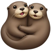Otters in love sticker