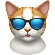 Cat with sunglasses sticker
