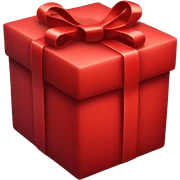 Red asthetic Christmas present sticker