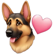 German shepherd in love sticker