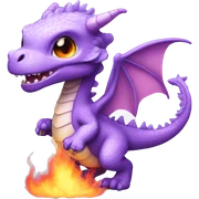 lilac baby fire breathing dragon  sticker