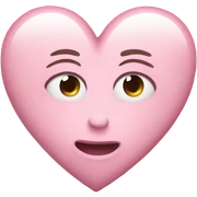 light pink heart sticker