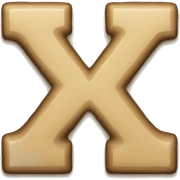 Letter X sticker