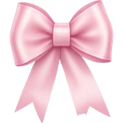 light pink ribbon bow sticker