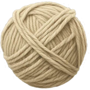 Beige Ball of yarn  sticker