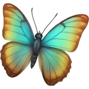 iridescent butterfly sticker