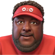 male portrait in red attire sticker