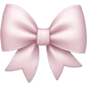 White bow wearing light pink bow sticker