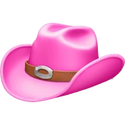 Pink cowboy hat sticker