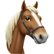 Horse with apple sticker