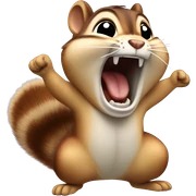 Chipmunk screaming  sticker