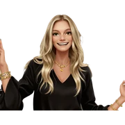 smiling girl with jewelry sticker