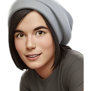 smiling girl in a hat sticker
