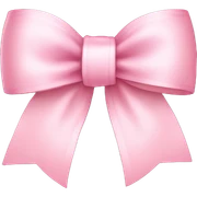 light pink ribbon bow sticker