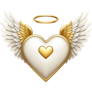 heart with angel wings sticker