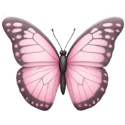 Pastell pink butterfly sticker