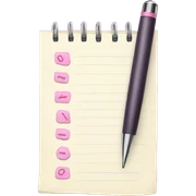 Light pink to do list with pen sticker