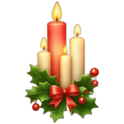 christmas candles with decor sticker