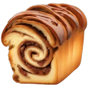 Cinnamon Babka slice with swirl sticker
