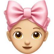 Baby pink bow sticker