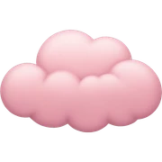 pastel pink cloud sticker