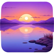 Lake sunset sticker