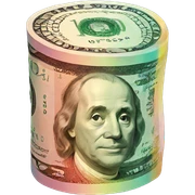 Rainbow money sticker