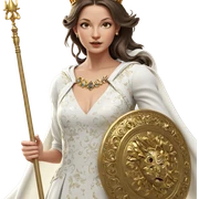 elegant girl with crown sticker
