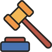 judge hammer sticker