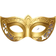 gold masquerade mask  sticker