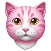 Pink cat sticker