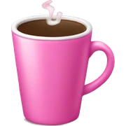coffe in pink sticker