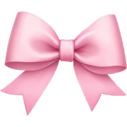 light pink ribbon bow sticker